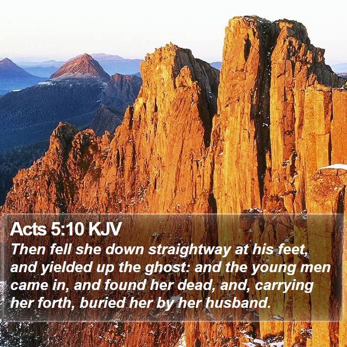 Acts 5:10 KJV Bible Study