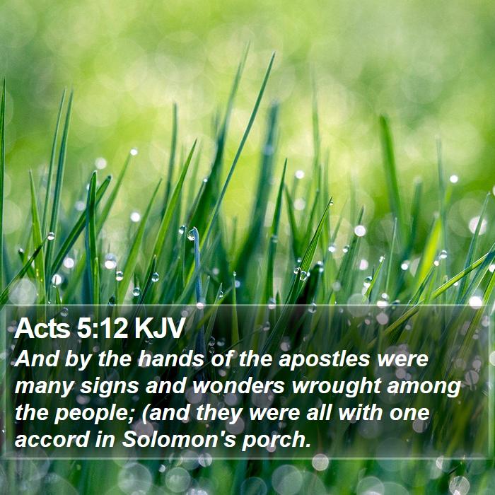 Acts 5:12 KJV Bible Study