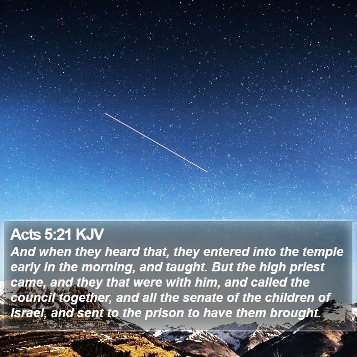 Acts 5:21 KJV Bible Study