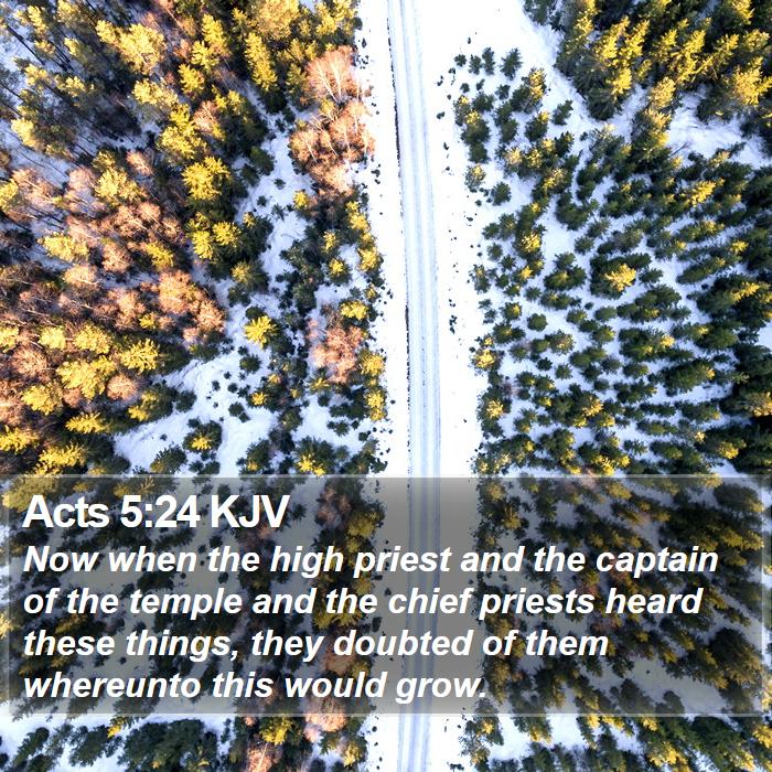 Acts 5:24 KJV Bible Study