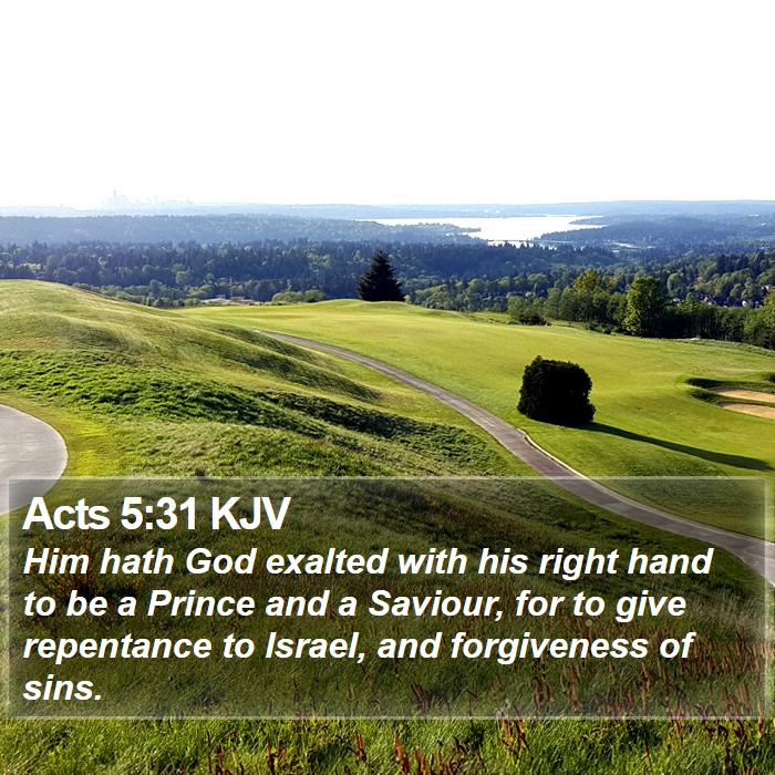 Acts 5:31 KJV Bible Study