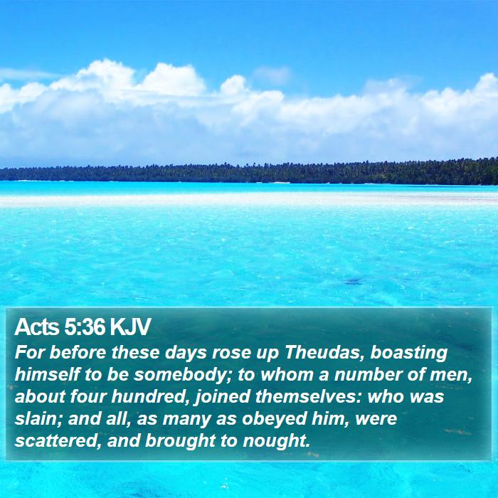 Acts 5:36 KJV Bible Study