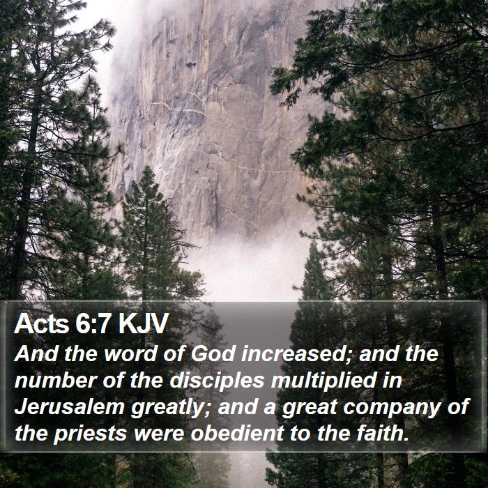 Acts 6:7 KJV Bible Study