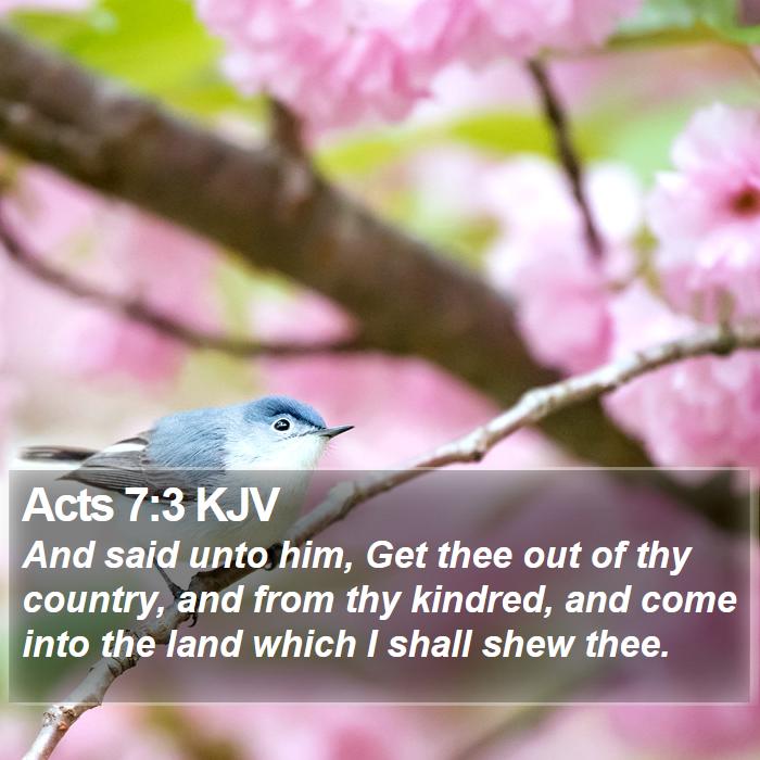 Acts 7:3 KJV Bible Study