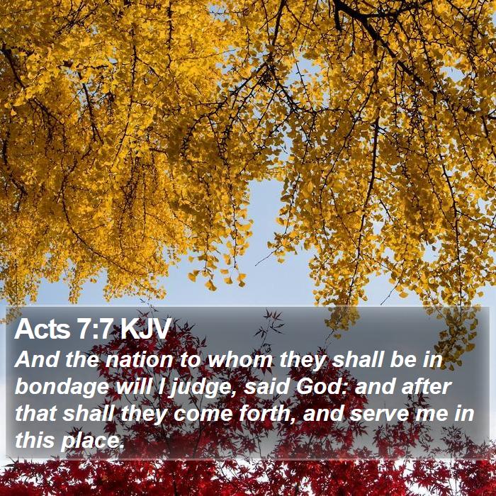 Acts 7:7 KJV Bible Study