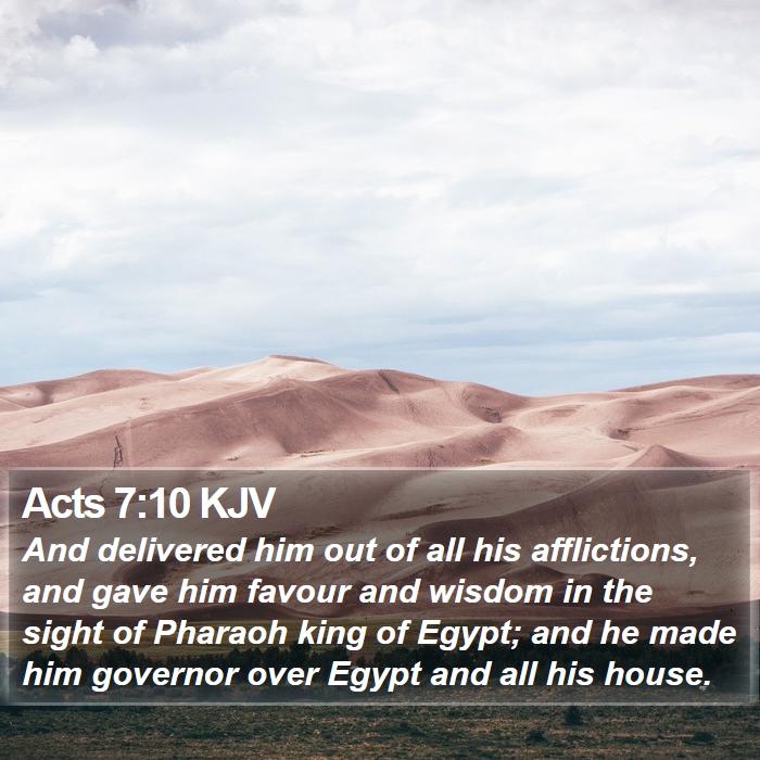 Acts 7:10 KJV Bible Study