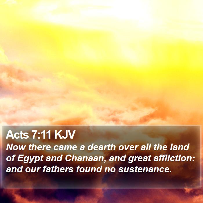 Acts 7:11 KJV Bible Study