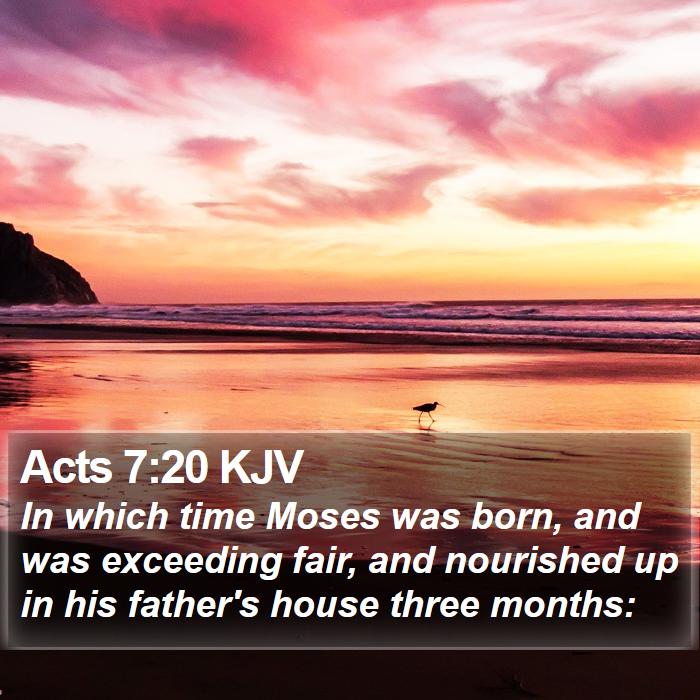 Acts 7:20 KJV Bible Study