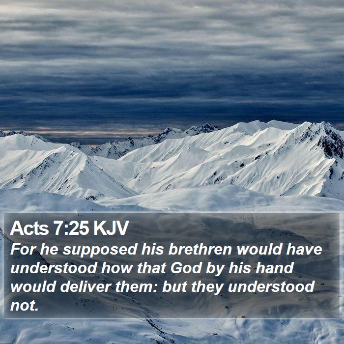 Acts 7:25 KJV Bible Study