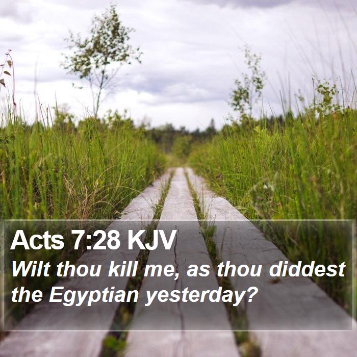 Acts 7:28 KJV Bible Study