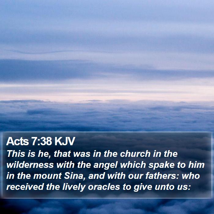 Acts 7:38 KJV Bible Study