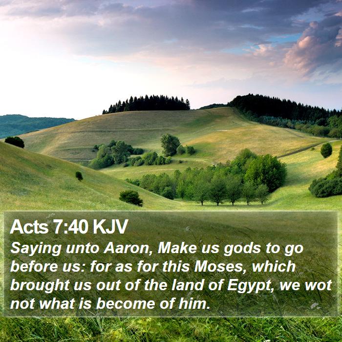 Acts 7:40 KJV Bible Study