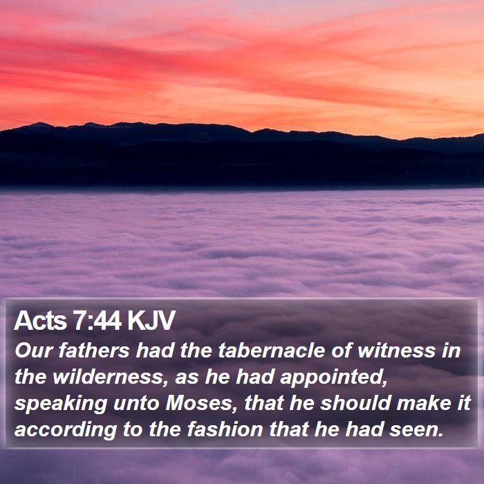 Acts 7:44 KJV Bible Study