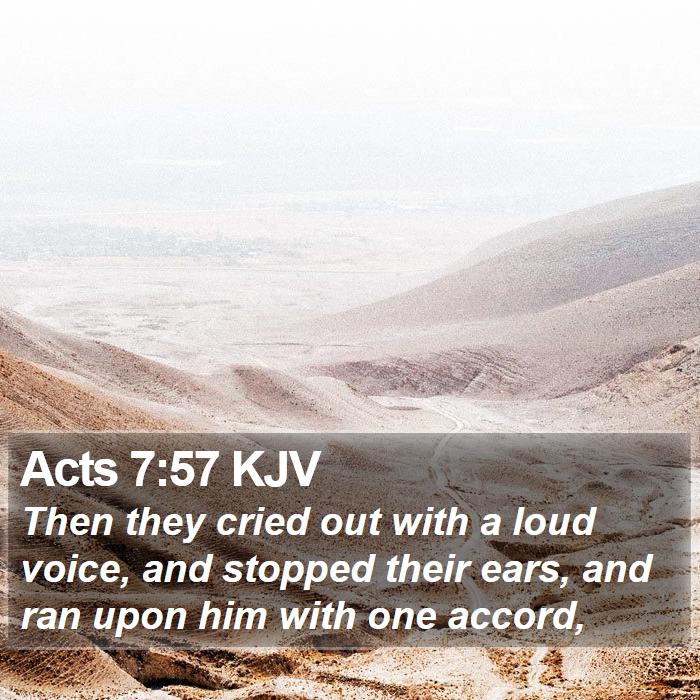 Acts 7:57 KJV Bible Study