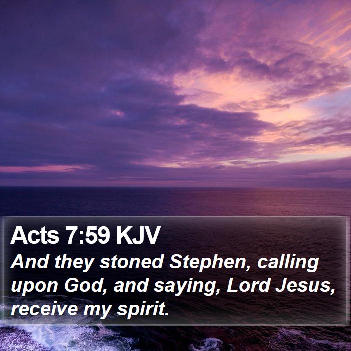 Acts 7:59 KJV Bible Study