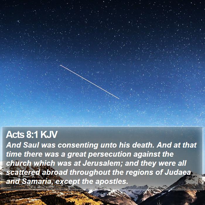 Acts 8:1 KJV Bible Study