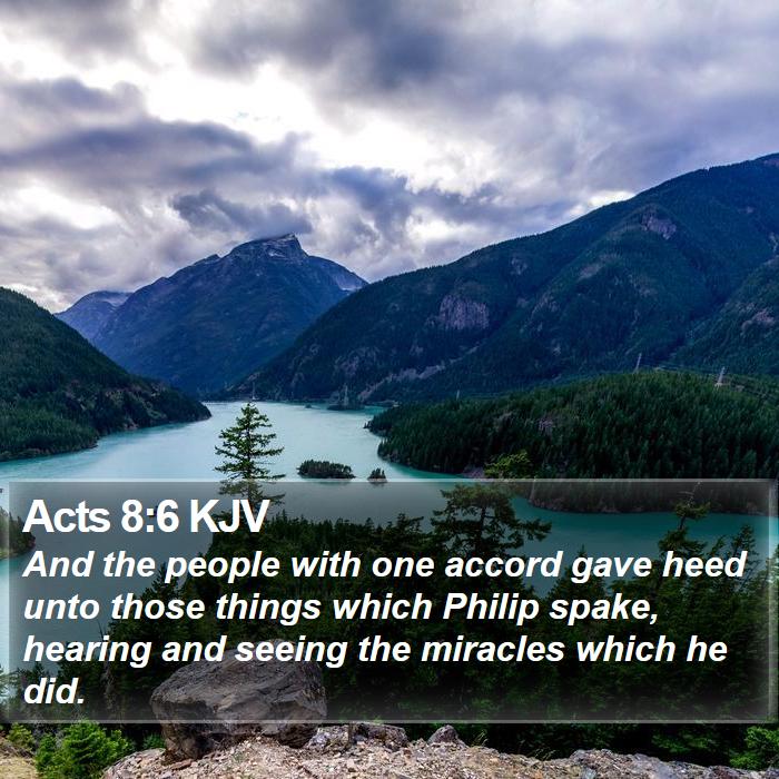 Acts 8:6 KJV Bible Study