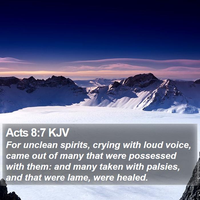 Acts 8:7 KJV Bible Study