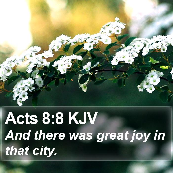 Acts 8:8 KJV Bible Study