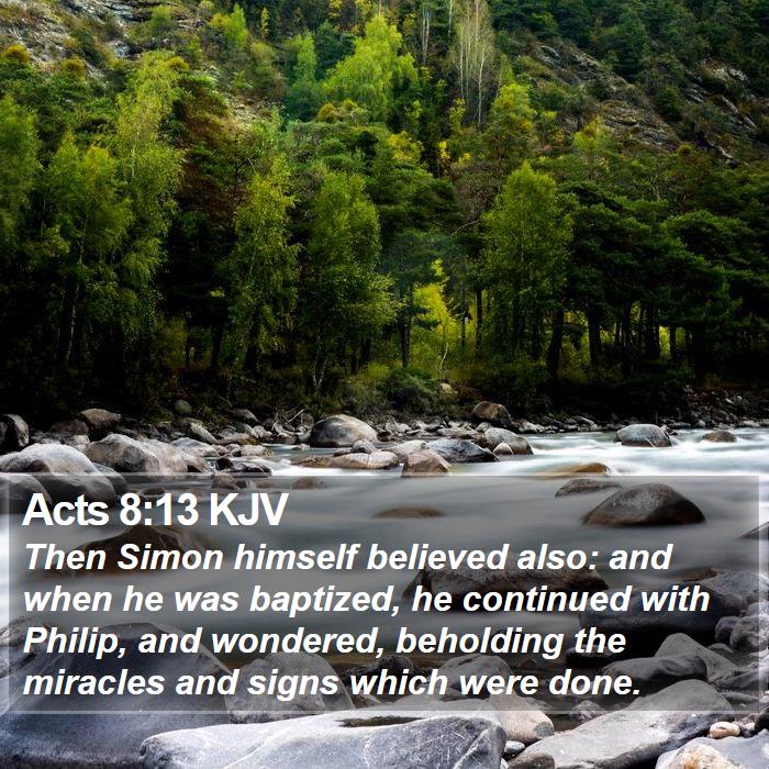 Acts 8:13 KJV Bible Study