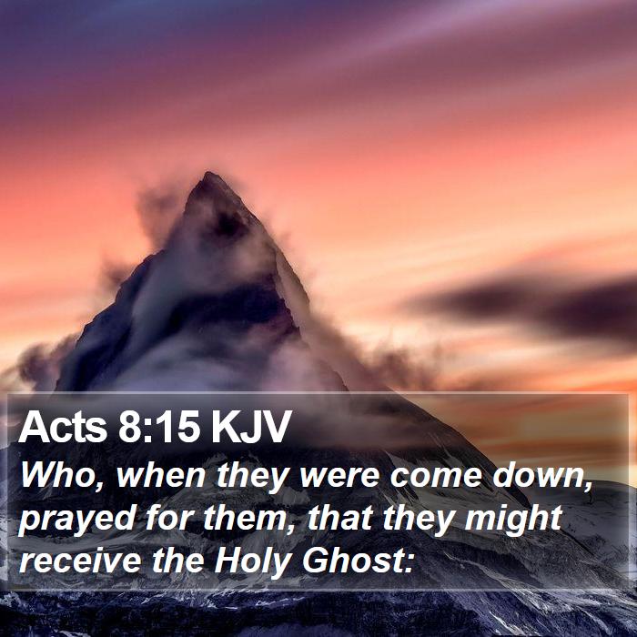 Acts 8:15 KJV Bible Study