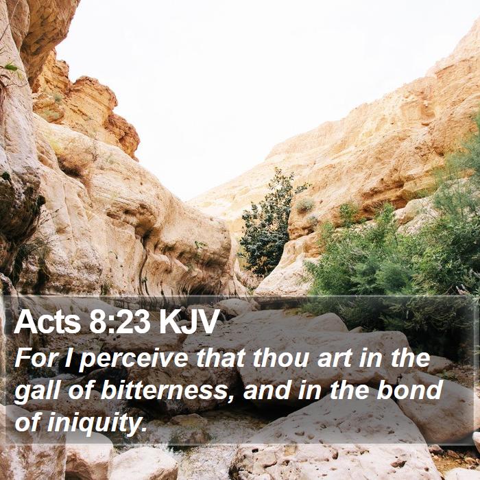 Acts 8:23 KJV Bible Study