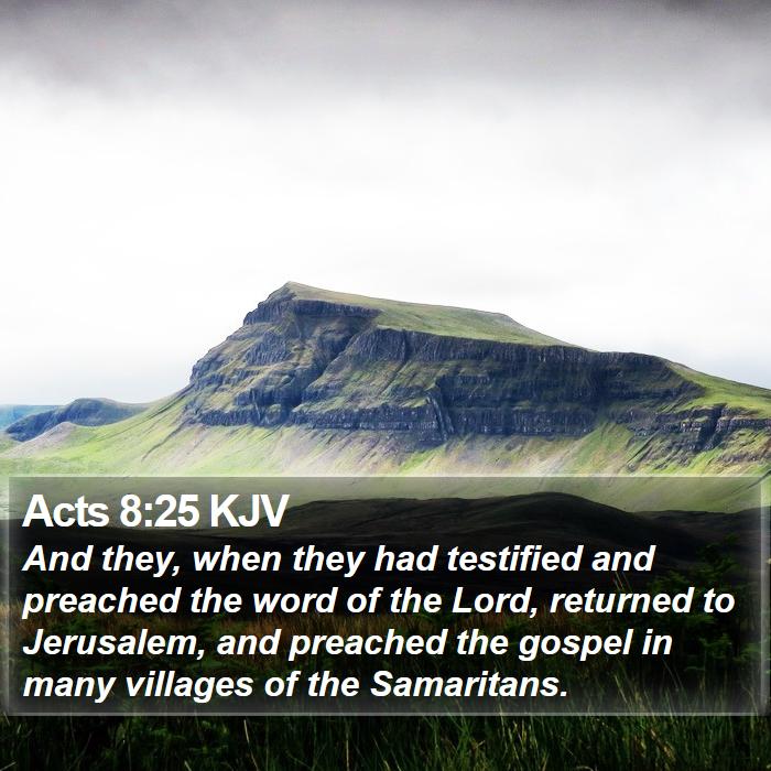 Acts 8:25 KJV Bible Study