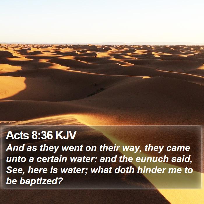 Acts 8:36 KJV Bible Study