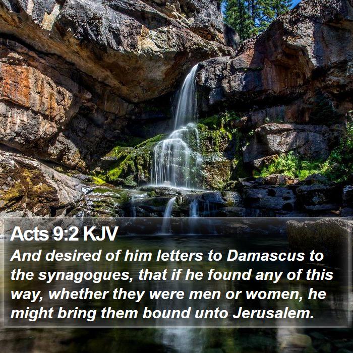 Acts 9:2 KJV Bible Study