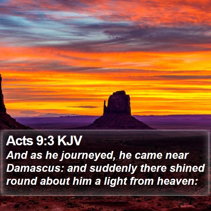 Acts 9:3 KJV Bible Study