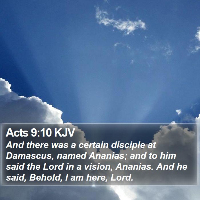 Acts 9:10 KJV Bible Study