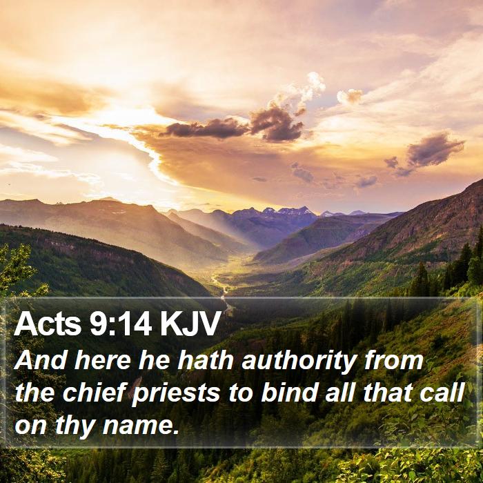 Acts 9:14 KJV Bible Study