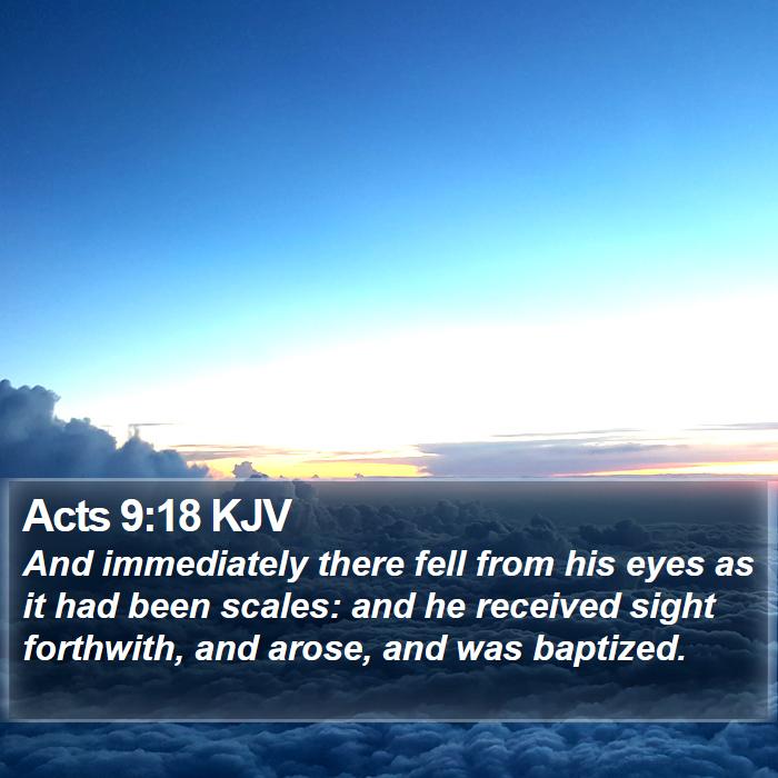 Acts 9:18 KJV Bible Study