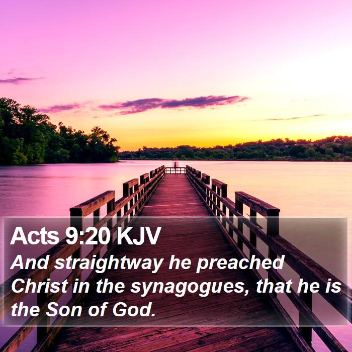 Acts 9:20 KJV Bible Study