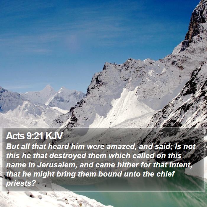 Acts 9:21 KJV Bible Study