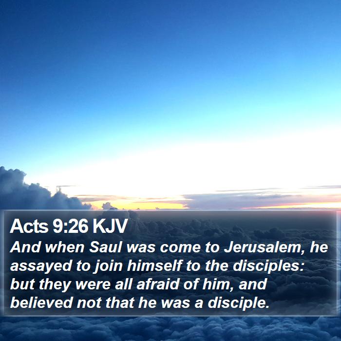 Acts 9:26 KJV Bible Study