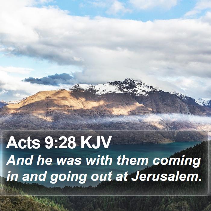 Acts 9:28 KJV Bible Study