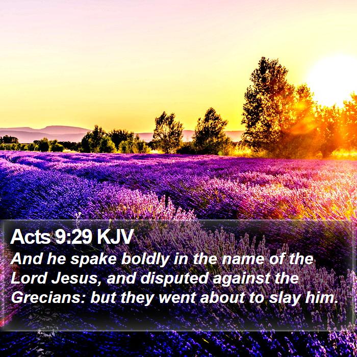 Acts 9:29 KJV Bible Study