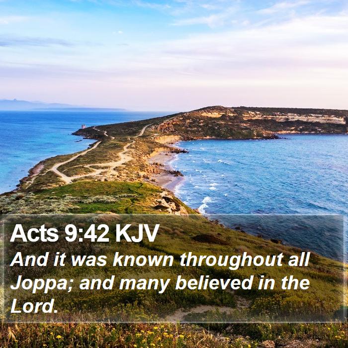 Acts 9:42 KJV Bible Study