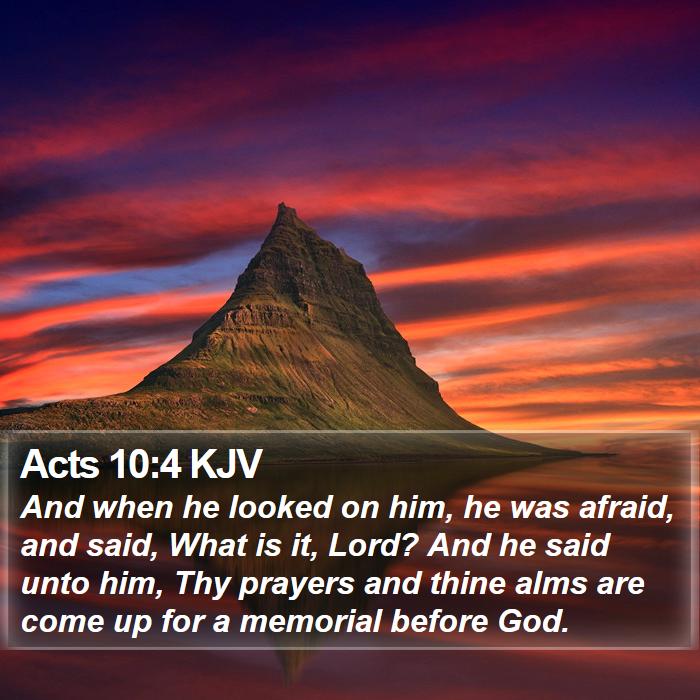 Acts 10:4 KJV Bible Study