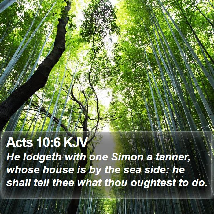 Acts 10:6 KJV Bible Study