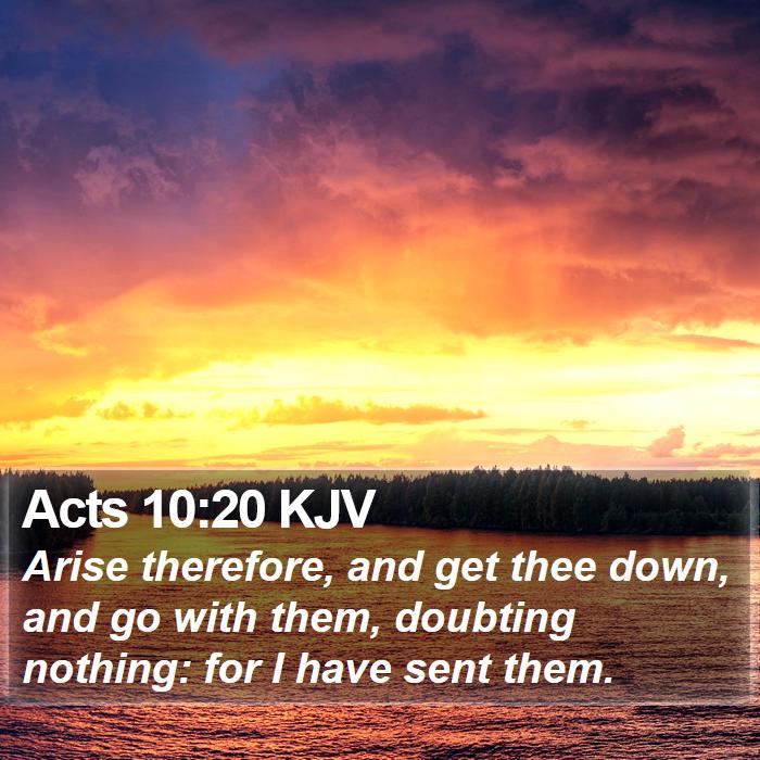 Acts 10:20 KJV Bible Study