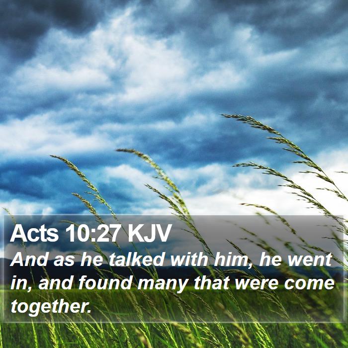 Acts 10:27 KJV Bible Study