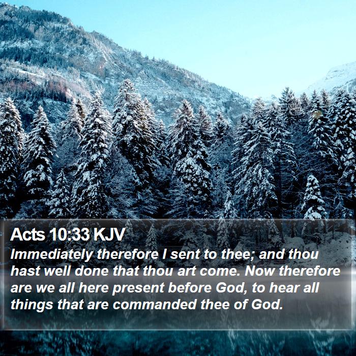 Acts 10:33 KJV Bible Study