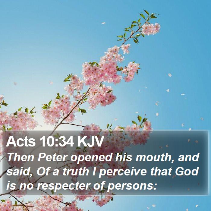 Acts 10:34 KJV Bible Study