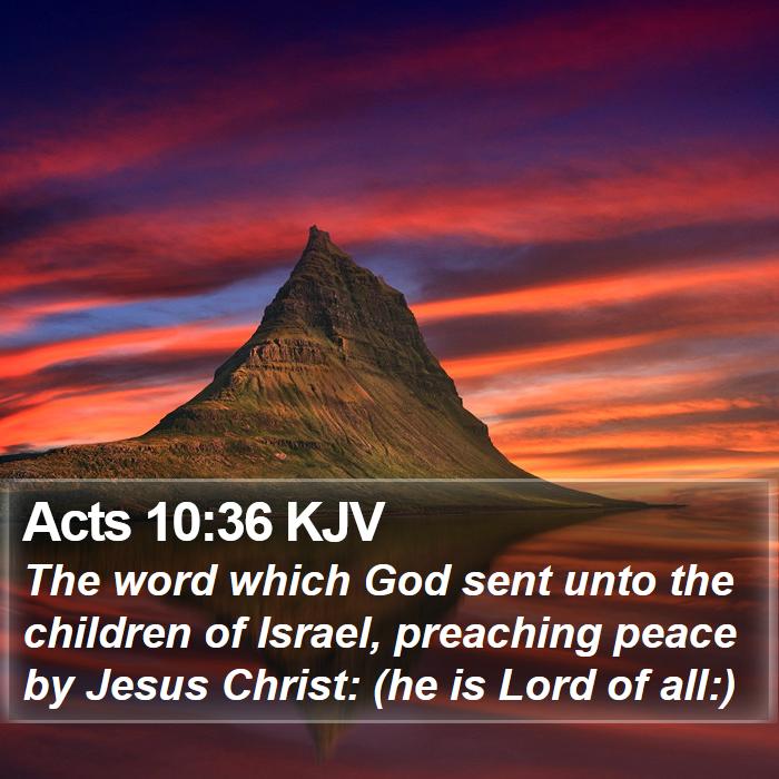 Acts 10:36 KJV Bible Study