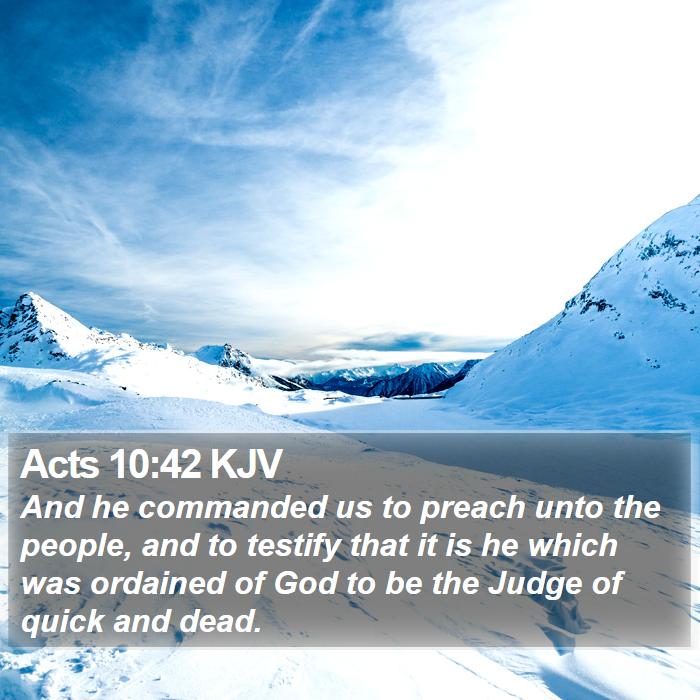 Acts 10:42 KJV Bible Study