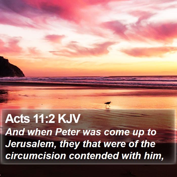 Acts 11:2 KJV Bible Study