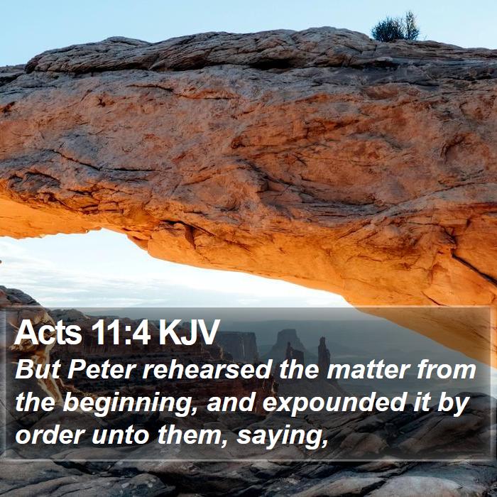 Acts 11:4 KJV Bible Study