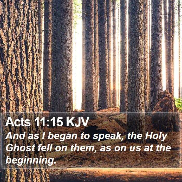 Acts 11:15 KJV Bible Study